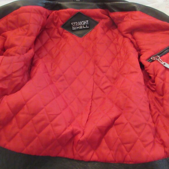 Straight To Hell Defector Black Leather Jacket - Picture 14 of 14